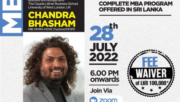 MBA Workshop – Talk to Mr. Chandra Bhasham