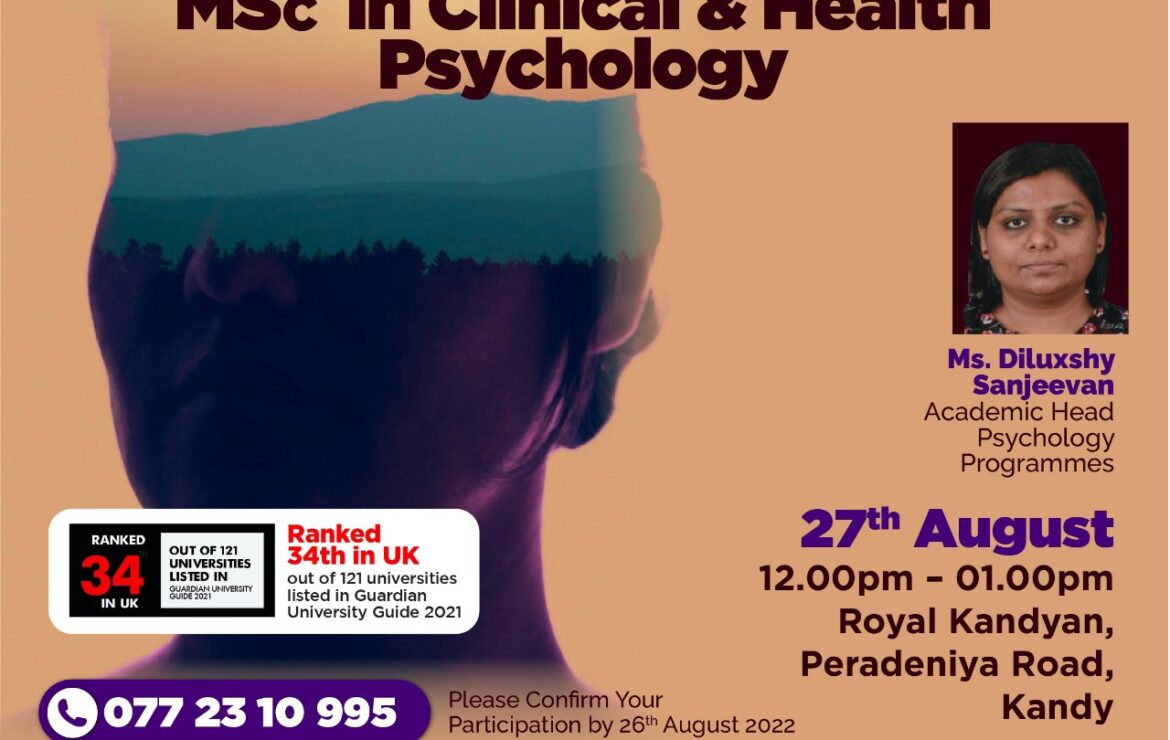 Start Your MSc. in Clinical & Health Psychology