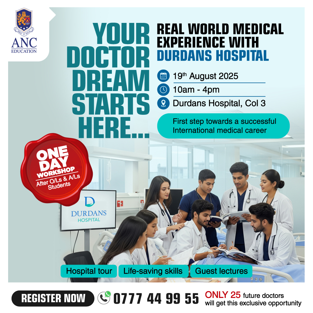 ANC Education & Durdans Hospital Launch One-Day Medical Workshop for Aspiring Doctors