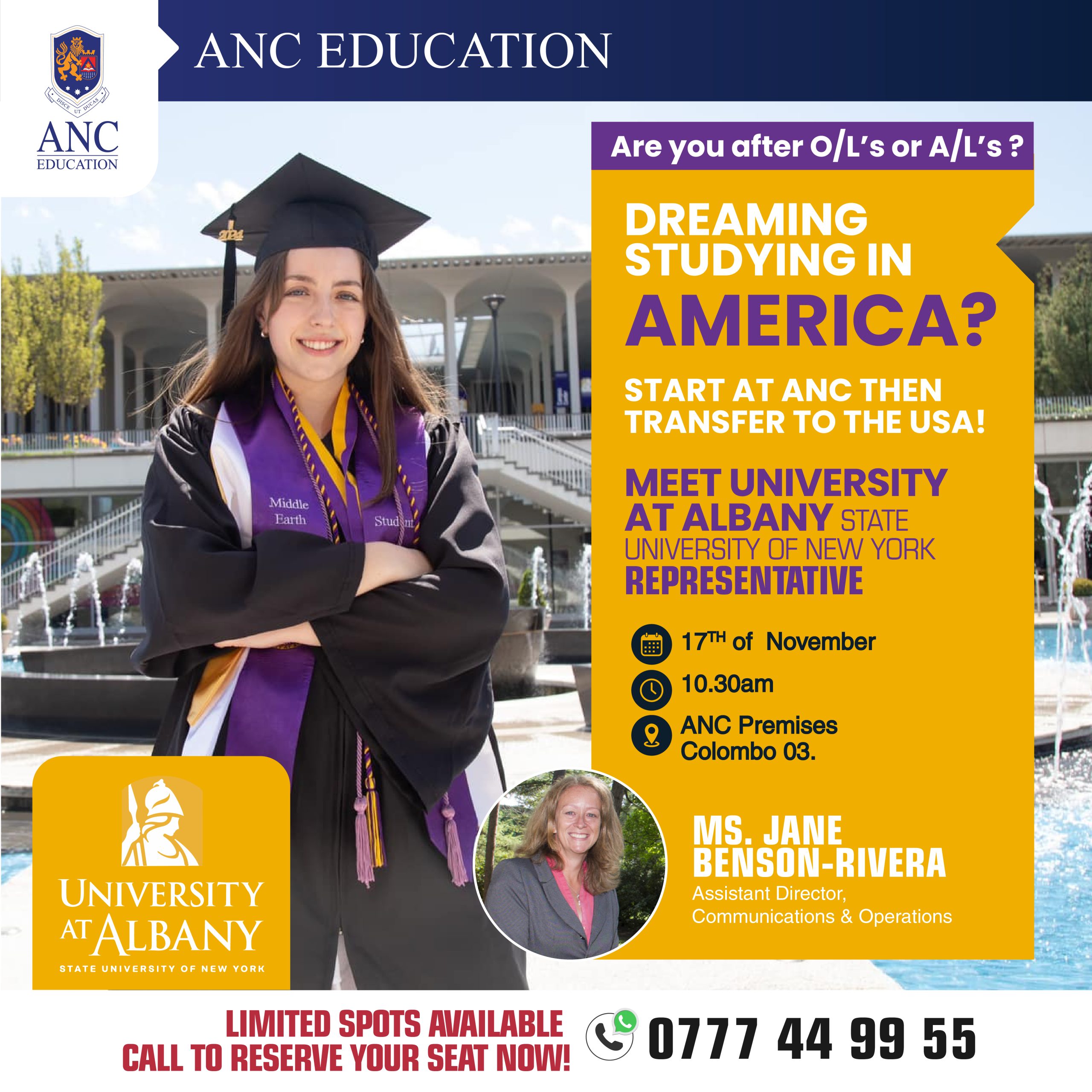 Meet University at Albany – USA Transfer Opportunity for ANC Students