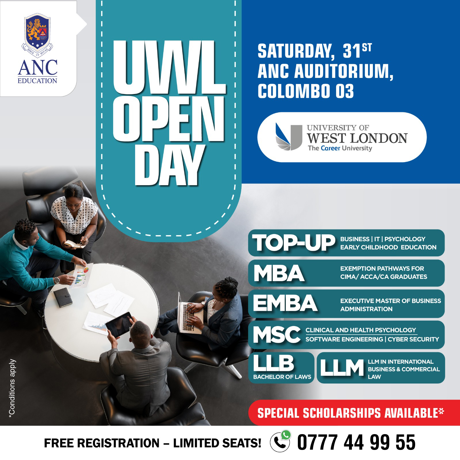 UWL Open Day at ANC: Explore UK Degree Pathways