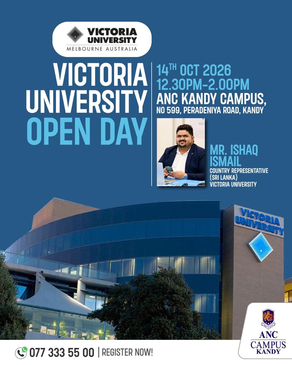Victoria University Australia Open Day 2026 – ANC Kandy